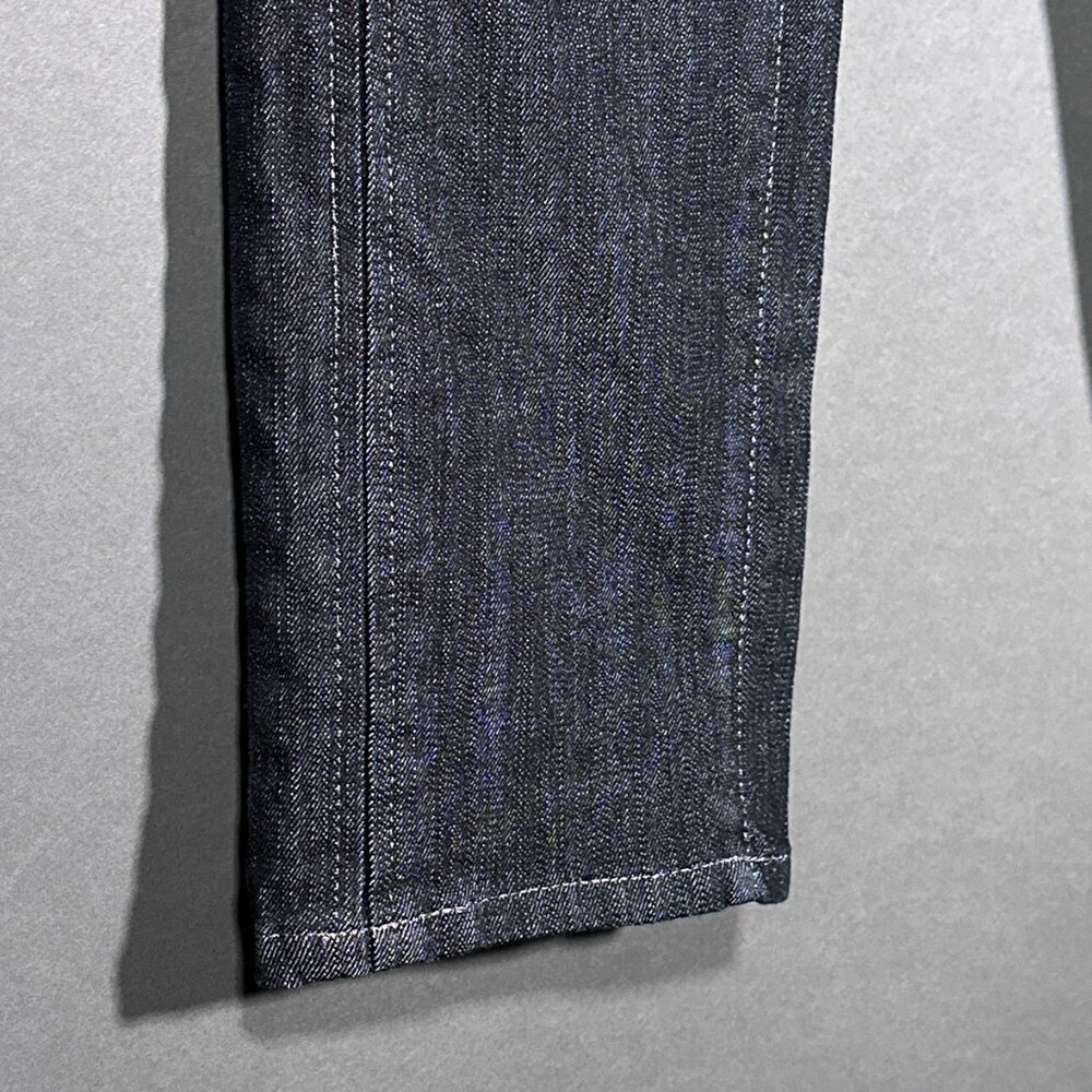 Boom Boom Jeans Dark Wash Denim With Silver Threads Juniors Size 7 - Picture 6 of 15